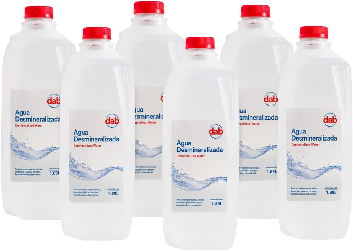Agua destilada desmineralizada DAB 1.89 L caja con 6 piezas